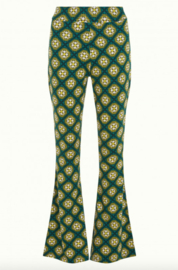 King Louie Border Flared Pants Kirby- Para Green