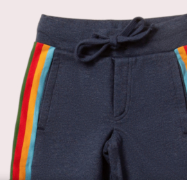 Little Green Radicals-  Navy Rainbow Comfy Jogger Shorts