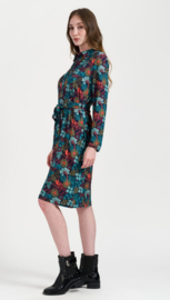 LaLamour-Pearl Dress-Slow Bloomer-Navy Peony