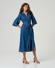 Surkana-Long Shirt Dress-Blue 516INCA722