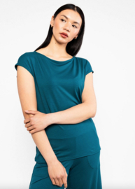 Blutsgeschwister T-shirt Breezy Flowgirl-Romantic Nights Petrol