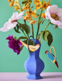 Studio Roof Pop Out Card - Parakeets