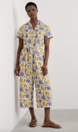 Seasalt- Treen Cove Jumpsuit- Leafy Floral Chalk Pear