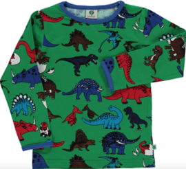 Smafolk longsleeve with Dinosaurs Green