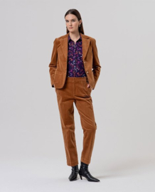 Surkana  Blazer With Printed Lining-Toffee 556TASS326
