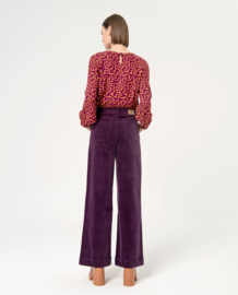 Surkana Flare Trousers Purple 564NEPA522