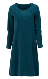 LaLamour-Sandra Dress- Rib Velour Petrol