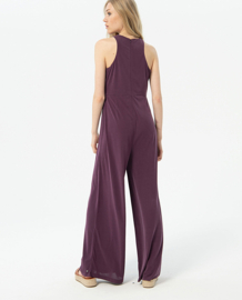 Surkana Strapless Jumpsuit and Wide Trousers Maroon 524ESAL818