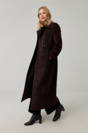 Surkana Fitted Long Coat Negro