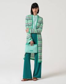Surkana  Straight Pants With Waistband Detail-Emerald  515LIPO515