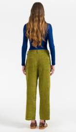 LaLamour-Brooklyn Trousers Rib Velour- Sphagnum