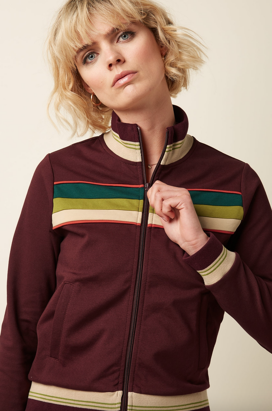 King Louie  Colorblock Coljack Daytona Sweat -Porto Red