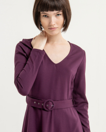 Surkana Short Dress With Fitted Waist Purple 563ESRO715