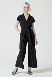 Surkana  Long Short Sleeve Jumpsuit-Black  515LIMA811
