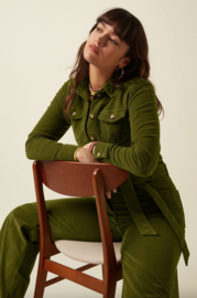 King Louie Mia Jumpsuit Baby Cord- Posey Green