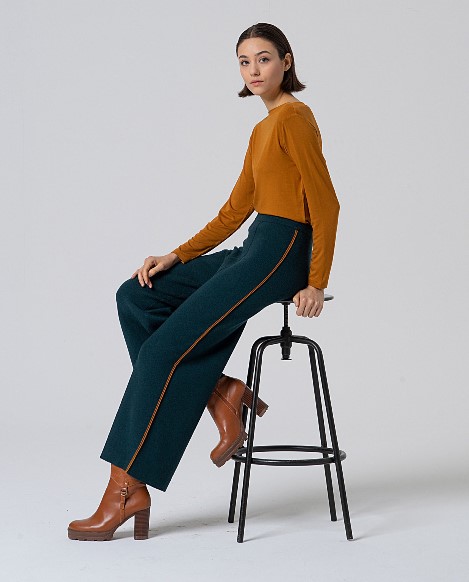 Surkana  Contrasting Trim Knit Pants 565LIKO535