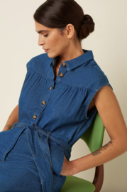 King Louie Amy Jumpsuit Chambray-Denim Blue