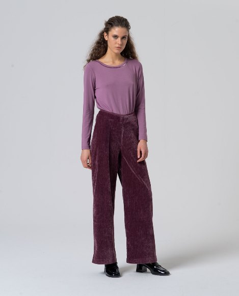 Surkana  Wide Pants -Dark Violet 565LIVE523