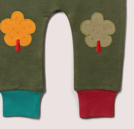 Little Green Radicals- Broek Woodland Green Leaf  knee patch