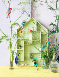 Studio Roof Pop Out Card - Parakeets