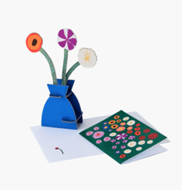 Studio Roof Pop Out Card - Klimt Flowers