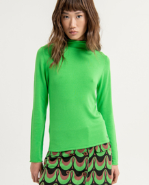 Surkana Midd-Length fitted sweater with Perkins  Green 553ESSE237