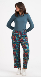 LaLamour-Brooklyn Trousers Slow Bloomer- Navy Peony