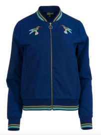 LaLamour-Nora Bomber Jacket- Punta Di Roma Navy