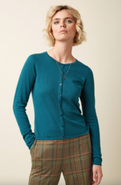 King Louie  Cardi roundneck Cocoon - Spruced Green