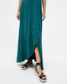 Surkana Split Dress with Ruffles Khaki  523TILI714