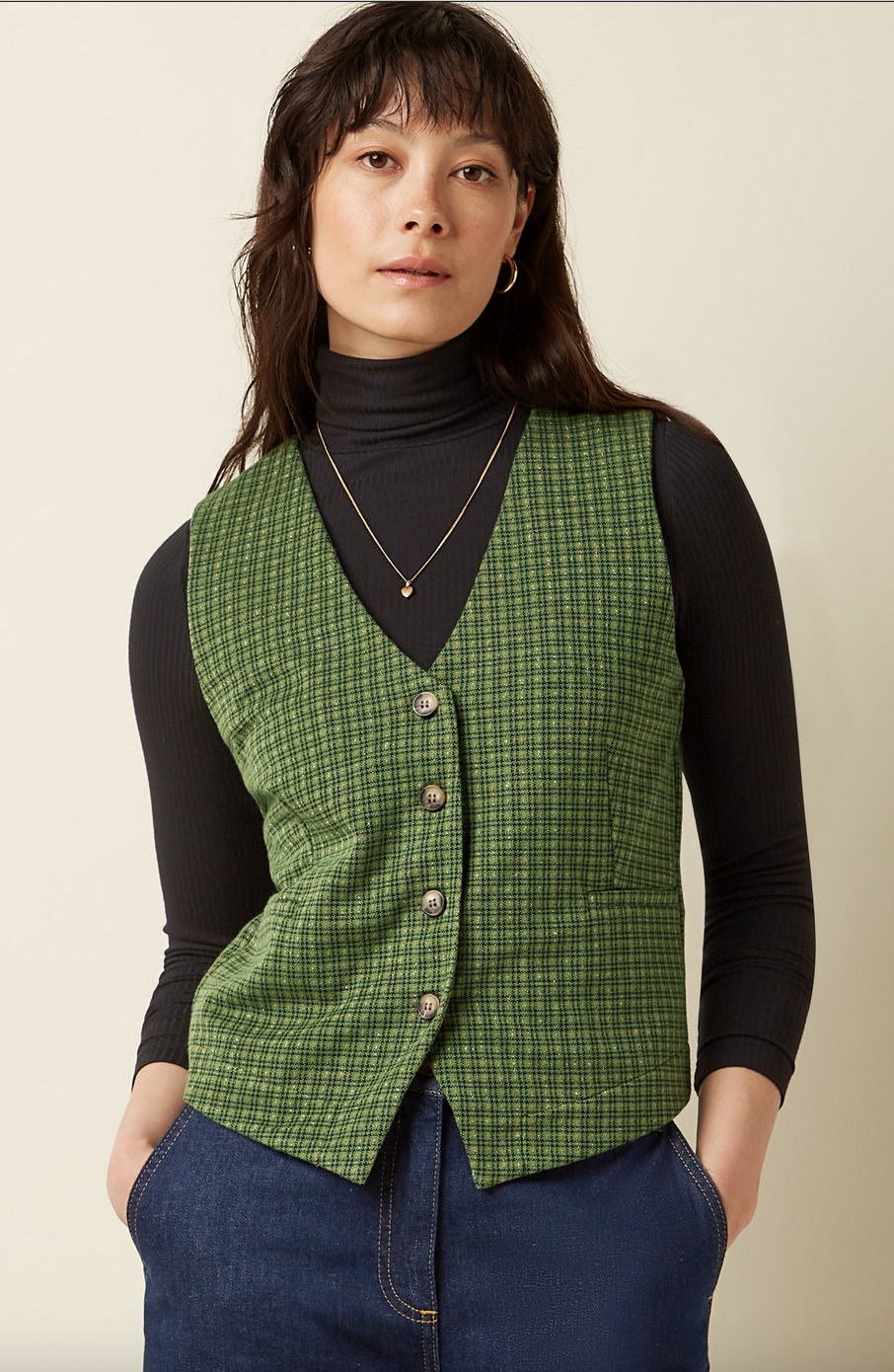 King Louie Frederica Pants-Ivy Check-Guacemole