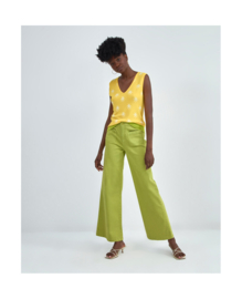 Surkana Bell-bottom trousers with front pockets green 512LIXA525