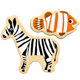 Djeco - magneet dieren van hout DJ03124