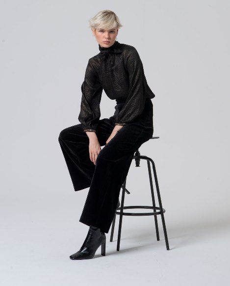 Surkana  Wide Pants -Black 565LIVE523
