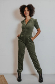 Very Cherry - Classic Jumpsuit Corduroy Green