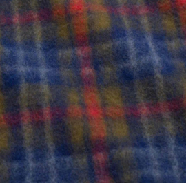 LaLamour-Moss Coat Felt Tartan- Sphagnum