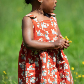 Little Green Radicals- Little Rabbits Reversible Pinny Dress