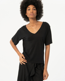Surkana Oversize t-Shirt V-Neck Black 524NAWI013
