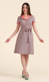 LaLamour-Monique Dress-Vintage Coral Flower