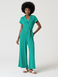 Surkana  Long Short Sleeve Jumpsuit-Emerald  515LIMA811