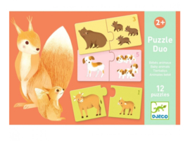 Djeco - duo puzzel - Baby dieren DJ08197