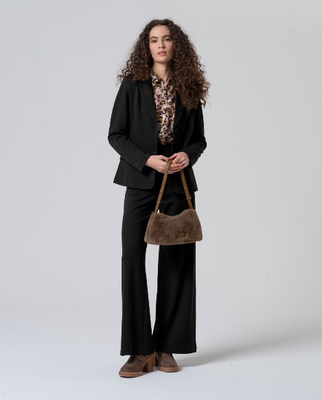 Surkana  Wide Pants With Waistband detail-Black 565LISA514