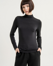 Surkana T-shirt with Perkins neckline Black 553ESBO013