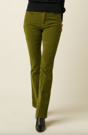 King Louie Tammy Flared Pants Baby Cord-Posey Green