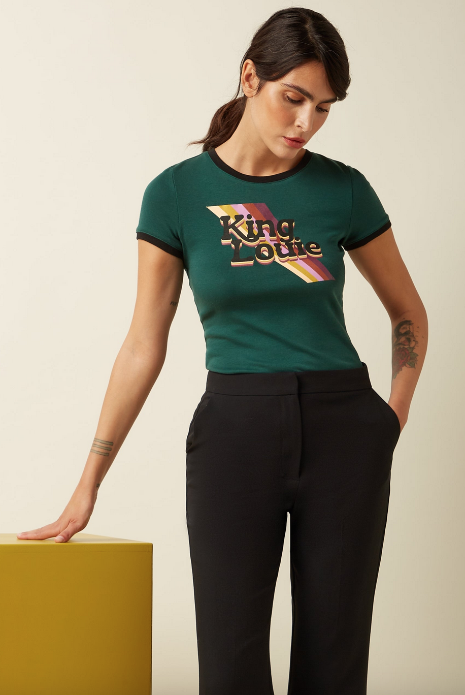 King Louie  Logo Tee -Botanical Green