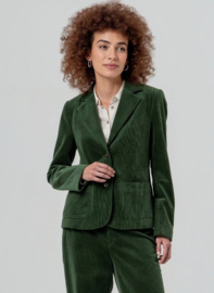 Surkana  Blazer With Printed Lining-Khaki 556TASS326