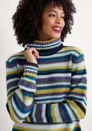 Seasalt Braque Jumper - Concertina Dark Citron multi