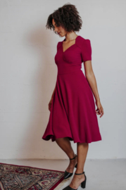 Very Cherry - Hollywood Circle Dress Red Jersey Crepe