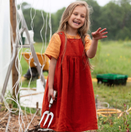 Little Green Radicals-Orange Blooms Reversible Dress