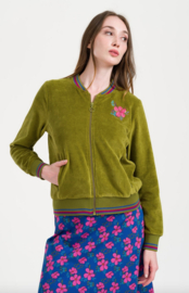 LaLamour-Nora Bomber Velour-Sphagnum